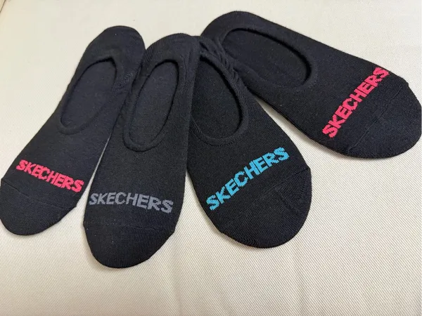 Skechers Women’s Black No-Show Socks - Pack of 4 - Image 2