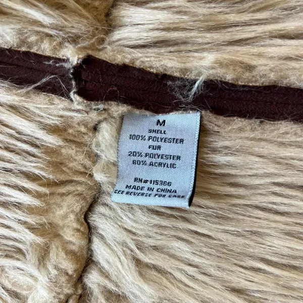 Vintage Y2K indie boho Forever brown faux suede and faux fur lined jacket medium - Image 6