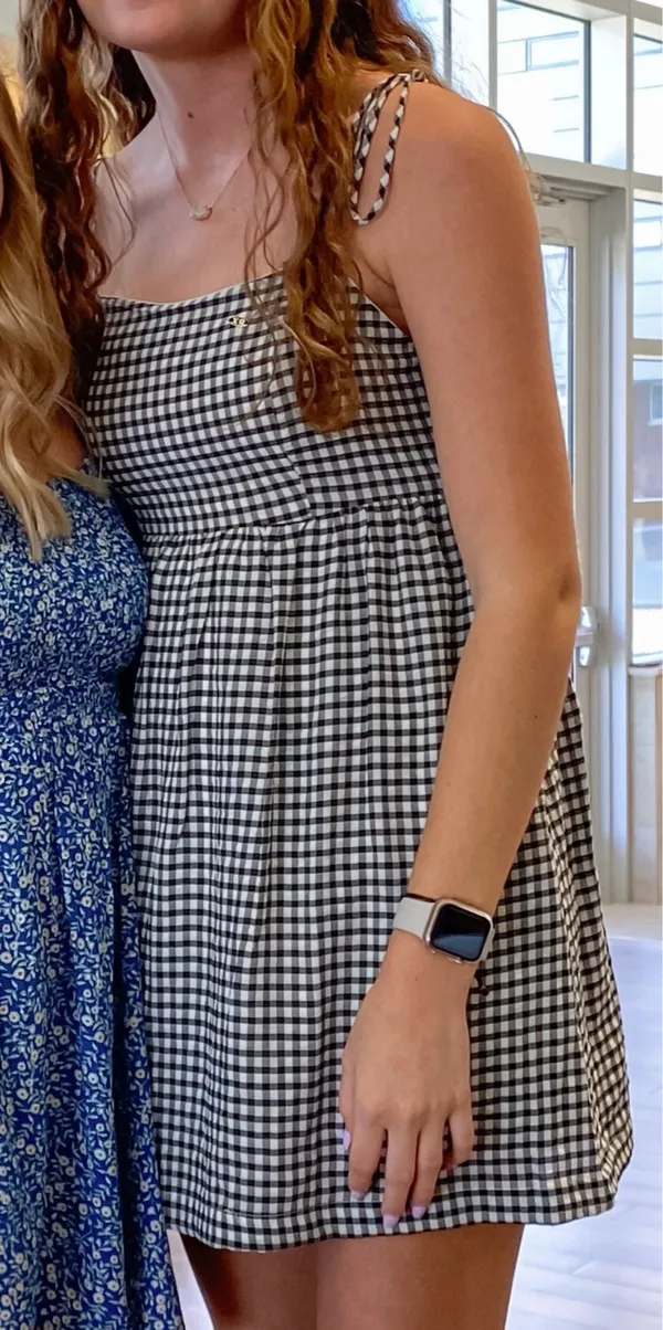 Altar'd State Black Gingham Mini Dress Small - Image 2