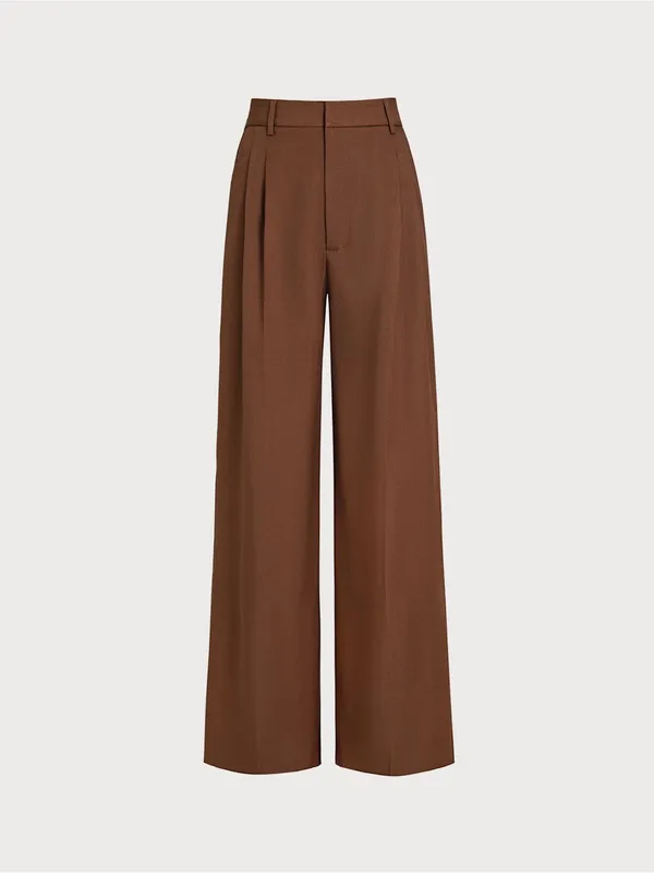 Rihoas Caramel Natural Waisted Straight Pants - Image 5