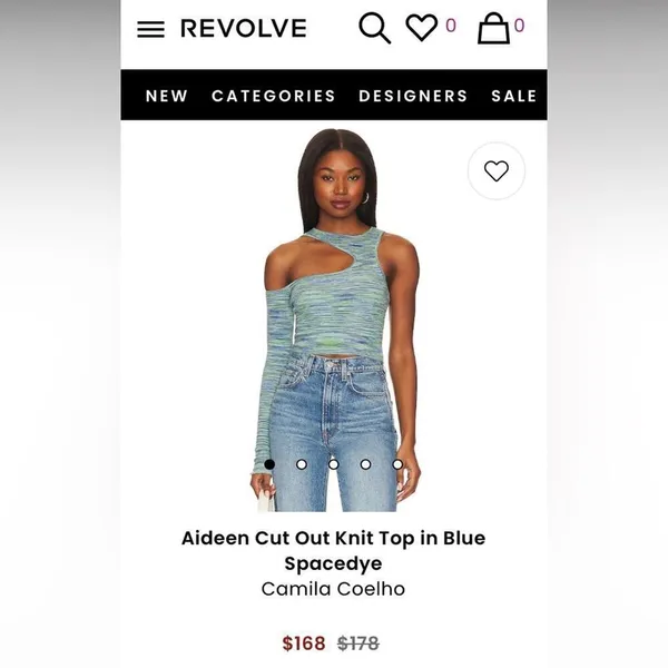 NWT * CAMILA COELHO x REVOLVE Aideen Cutout Knit Top Revolve - $178. - Image 5
