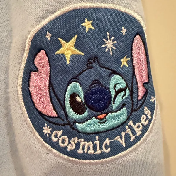 Disney Lilo & Stitch Hoodie Full Zip Sweatshirt Women's‎ XS Blue Freeze Casual - Image 6