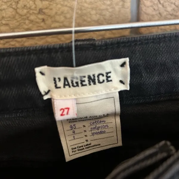 L'Agence High Line Skinny Jeans in "Night Destruction” Distressed Size 27 NWOT - Image 4