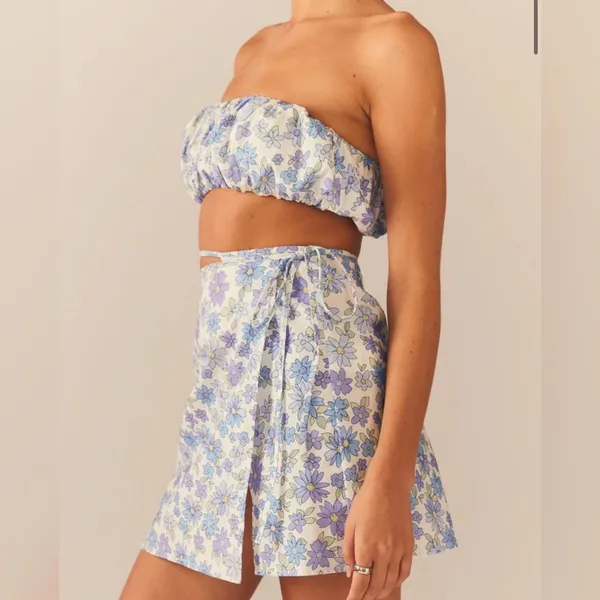 NWT PEPPERMAYO- Longing For Less Mini Wrap Skirt - Daisy Chain size 0 - Image 3