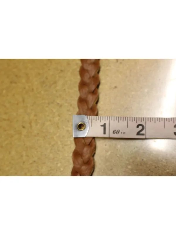 Brown Braided Vegan Leather Belt Thin w/ Ring Closure Boho Cottagecore Y2K Retro - Image 7
