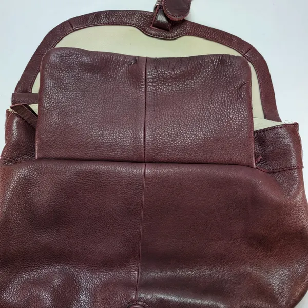 REVEL New York Studded Pebbled Leather Shoulder Bag Purse Brown Dark Red Y2K‎ - Image 6