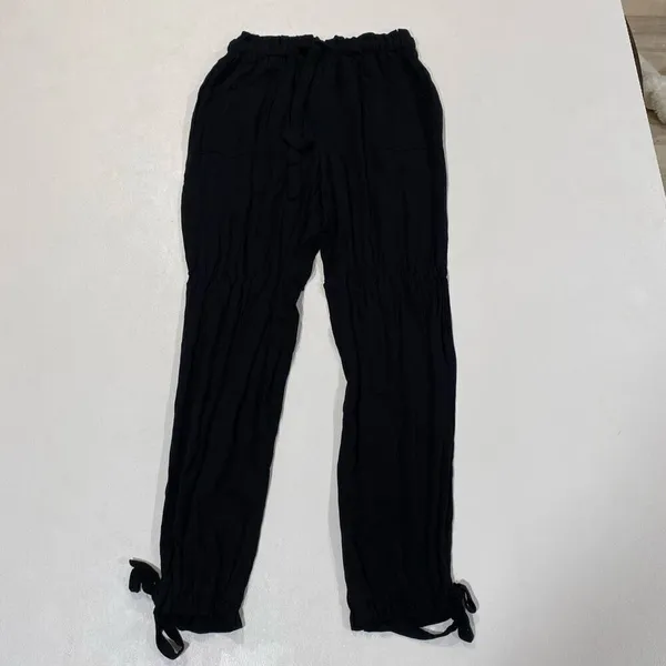 Lulu’s Black Lightweight Tie Ankle Pants Size M - Image 2