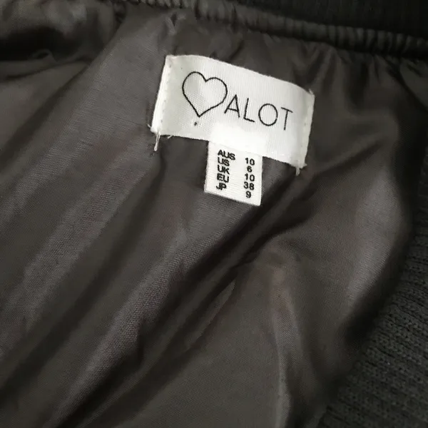NEW LF Stores Charcoal Gray Bomber Jacket - Image 3