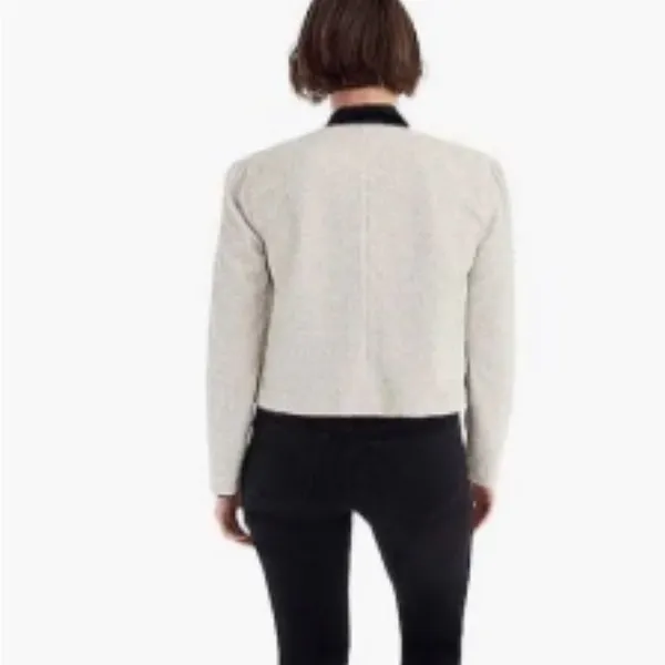 J.Crew 365 Ivory Bouclé Blazer Small Career Work Office Siren Jacket Chic - Image 3