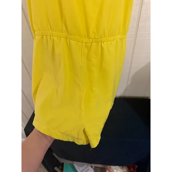 Fabletics Womens Yellow Racerback Active Romper Size Medium Sleeveless Sporty - Image 5