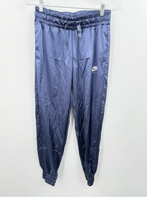 Nike Women's Air Satin Purple Indigo Track Pants Size Small - Image 2