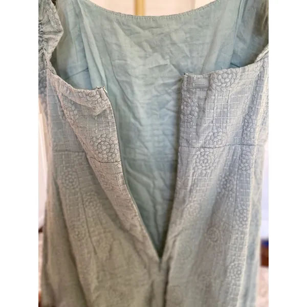 Selfie‎ Leslie Sage Green Mini Dress Embroidered Ruffle Quiet Luxury Romantic XS - Image 6