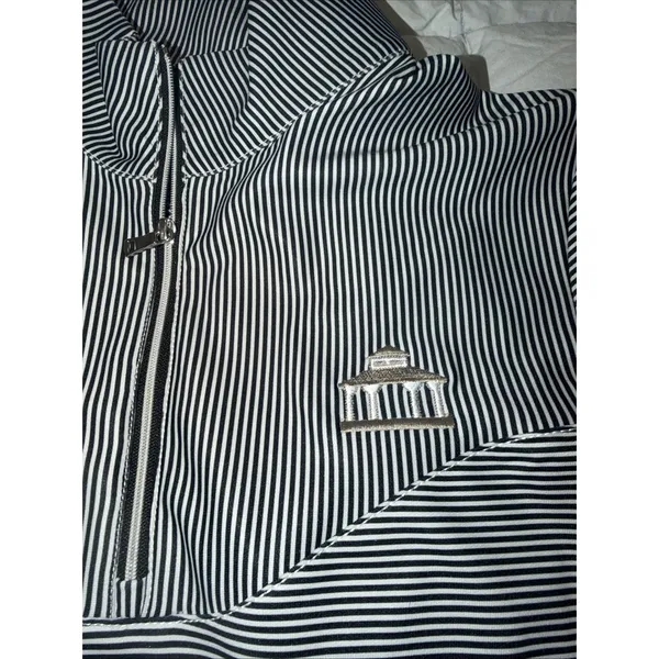 Cutter & Buck Top Womens Small Tonal Stripe Forge Stretch Long Sleeve Half Zip - Image 2