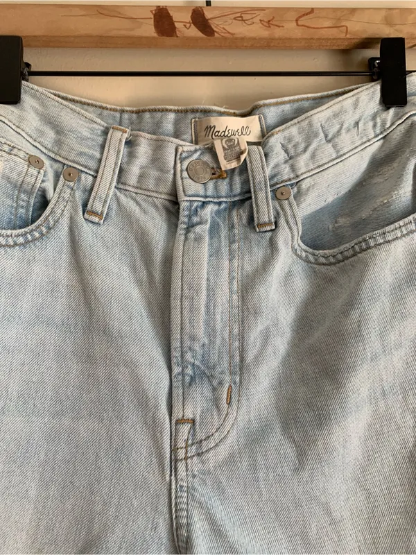 Madewell Light Blue Denim Bermuda Shorts Women Size 27 Perfect Vintage Jean - Image 4