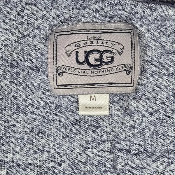 UGG Australia Womens‎ Cardigan Sweater Duster Open Front Pockets Blue Grey M - Image 3