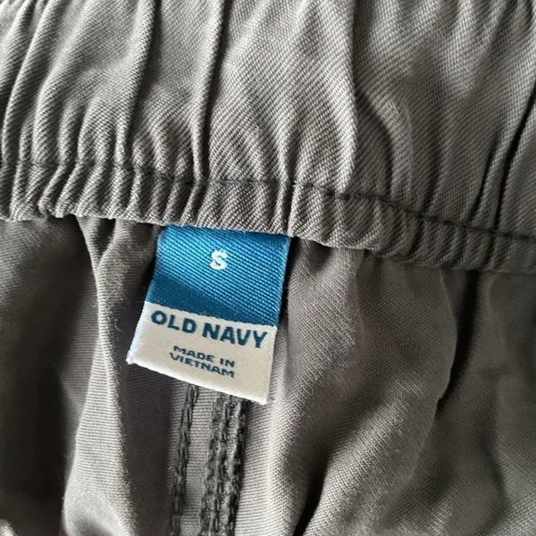 Old Navy Women Pants Gray Elastic Paperbag Waist Tapered Leg Size Small - Image 4