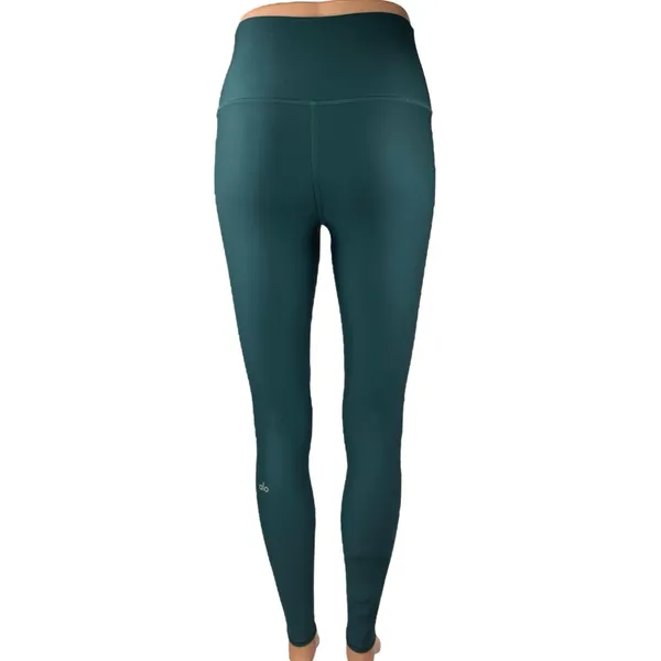 Alo Blue Pull On Mid Rise Yoga Workout Running Athletic Leggings Pants Size XS - Image 3