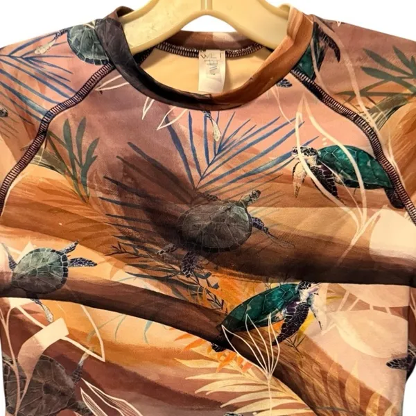 WET Turtle Print Long Sleeve Swim Shirt nwt - Image 2