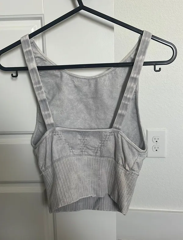 Free People Movement Grey Crop Top - Image 2