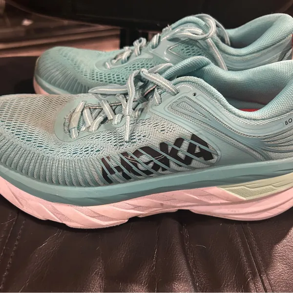 Hoka One One Women's Bondi 7 Teal Athletic Shoes please see stain - Image 5