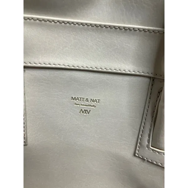 Matt &‎ Nat ivory vegan Leather bag medium size shoulder crossbody strap - Image 2