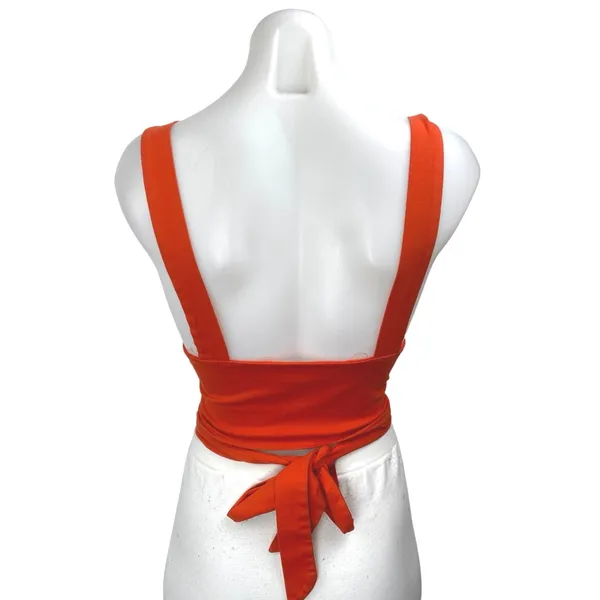 Superdown Orange Sleeveless Strappy Cami Bandeau Bustier Crop Tank Top Size XS - Image 2