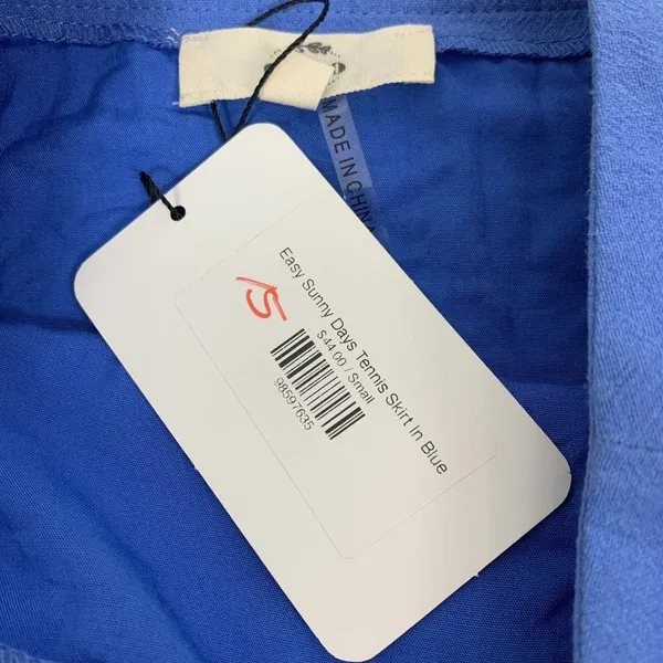 Entro‎ Tennis Skirt Small Blue NWT Athletic Activewear Y2K Cute Retro - Image 3