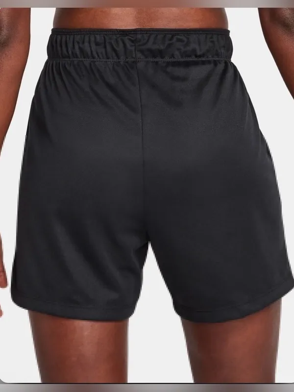 Nike Dri Fit 5” Women's Black Athletic Shorts with Swoosh Fold Over Waist Logo L - Image 2