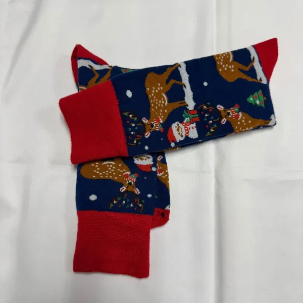 Christmas Winter Reindeers Crew‎ Socks - NEW in Bag. - Image 4