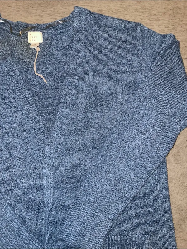a new day Women's Blue Open Front Long Cardigan - Image 4