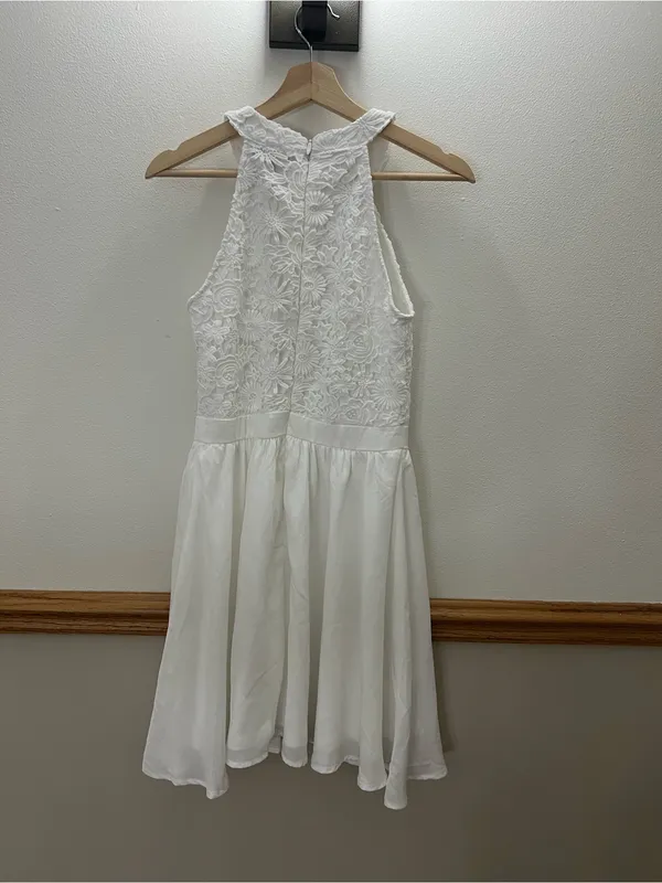 Lulus Lover's Game White Lace Skater Dress size small retails $59 - Image 4