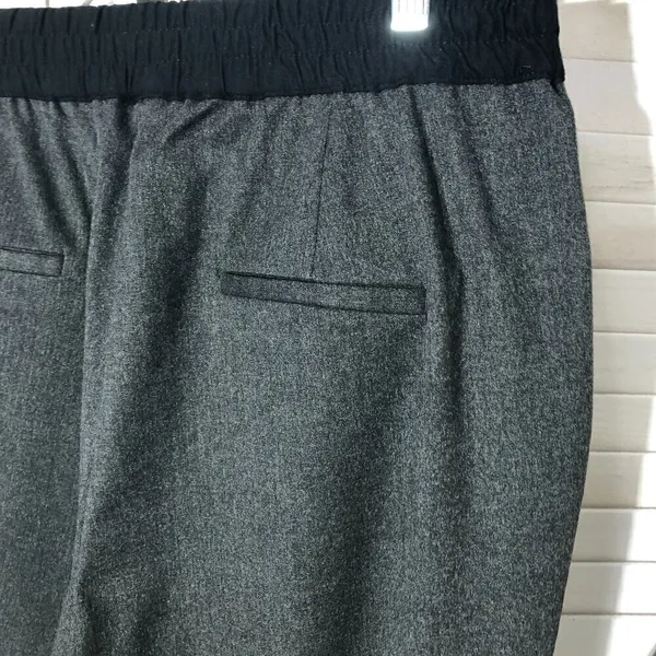 ZARA career pants gray cuffed hem relaxed barrel legs preppy academia heritage - Image 7