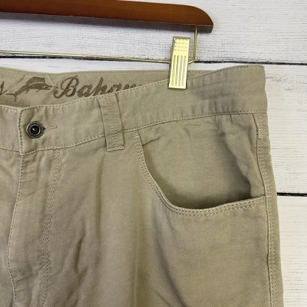 Tommy Bahama Women's Classic Khaki Corduroy Straight Pants Waist‎ Size 36 Casual - Image 3