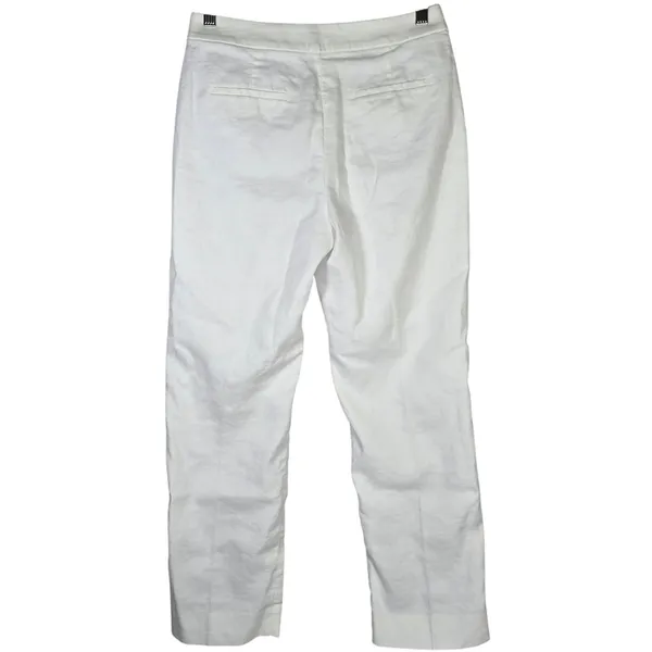 J. Crew Kate straight-leg pant in stretch linen blend White 2 BF407‎ - Image 2