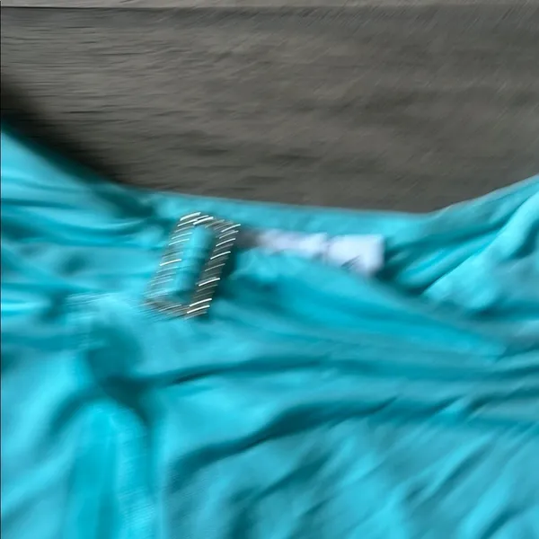 Tiger Mist Blue teal Ruffled Mini Skirt - Image 5
