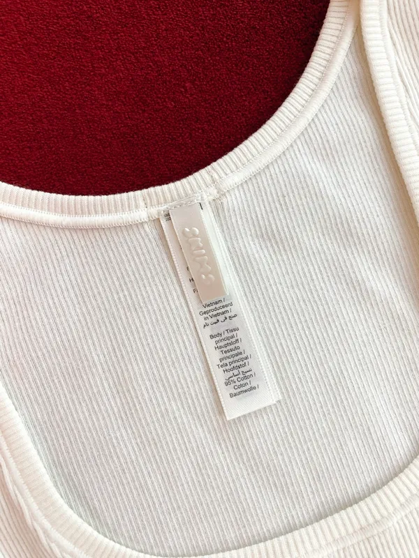 SKIMS cotton rib tank in marble size XS - Image 4