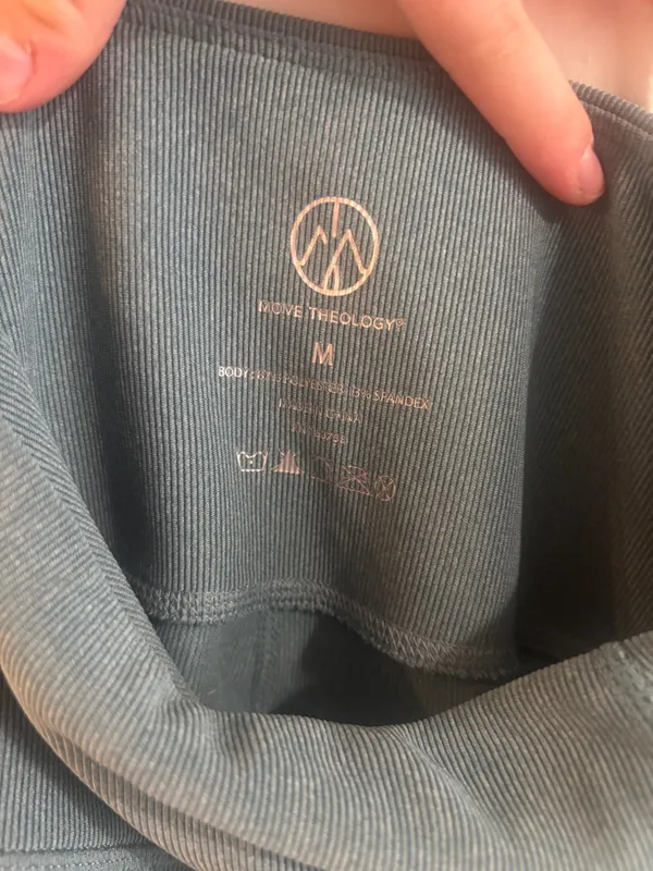 Move Theology Ribbed Leggings Blue Size M - Image 2