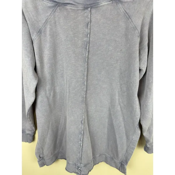 Pilcro Crossover Pullover Sweatshirt Women XXS Long Sleeve Purple Cozy Oversized - Image 6