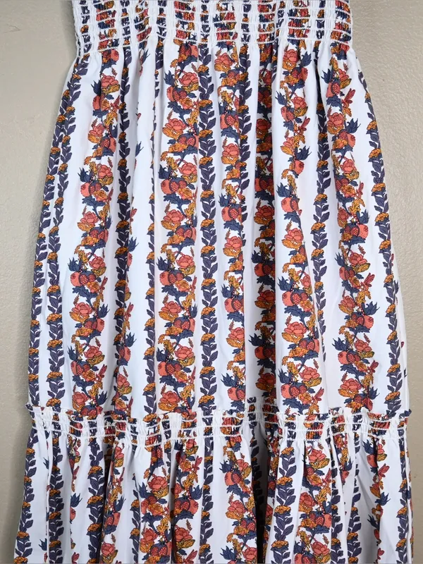 O.P.T. One Pretty Thing Women's M Daphne Floral Smocked Midi Dress NEW - Image 5