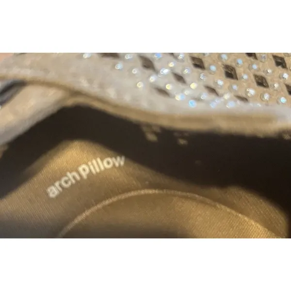 BOBS From Skechers Memory Foam Tan Espadrilles Rhinestone Wedge Platform Women 5 - Image 7