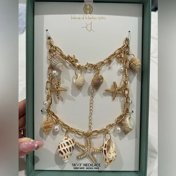 House of Harlow shell chain necklace - Image 2