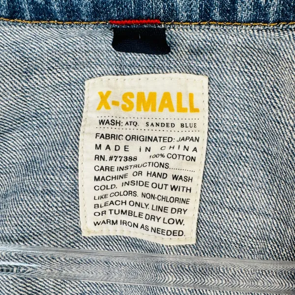 J.Crew Classic‎ Denim Trucker Jacket ATQ Sanded Blue XS Moto Grunge Rock Capsule - Image 3