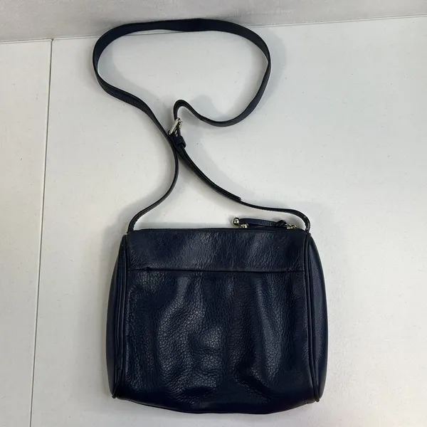 Kate Spade Lombard Street Cayli Crossbody Bag Navy Pebbled‎ Leather Purse READ - Image 7