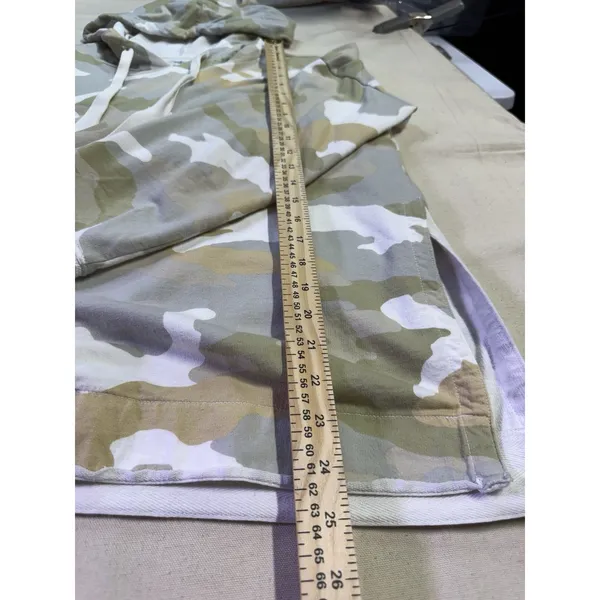 Aerie Camo Hoodie XS 100% Cotton Lounge Athleisure Green Pullover Army D45 - Image 4