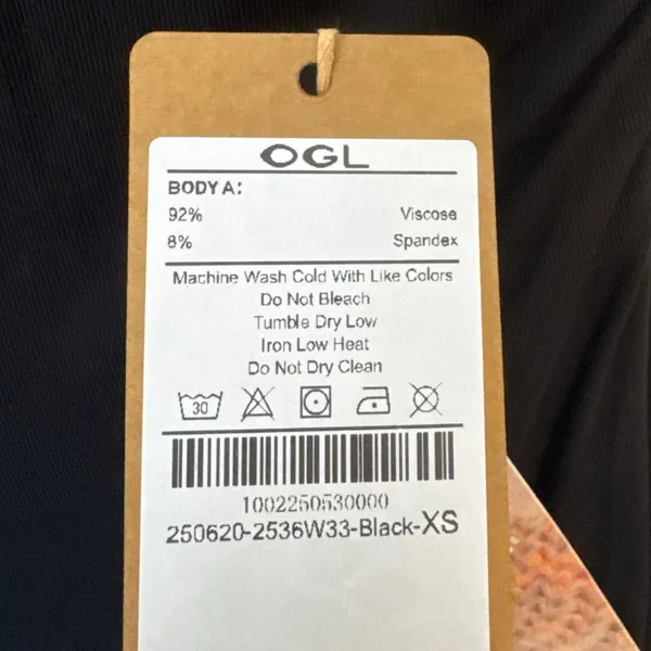 OGL Move Size XS Black Ruched High Waist Flowy A-Line Midi Maxi Skirt Stretch - Image 3