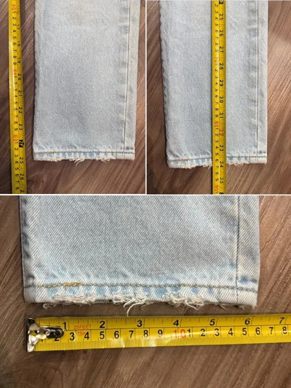 Levi’s Premium Wedgie Straight Jeans 24 Fits 25x25 Luxor Again Distressed $110 - Image 8