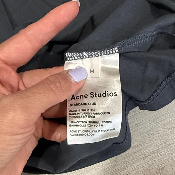 Acne Studios crewneck Short Sleeve Tee 100% Cotton Size Medium - Image 7