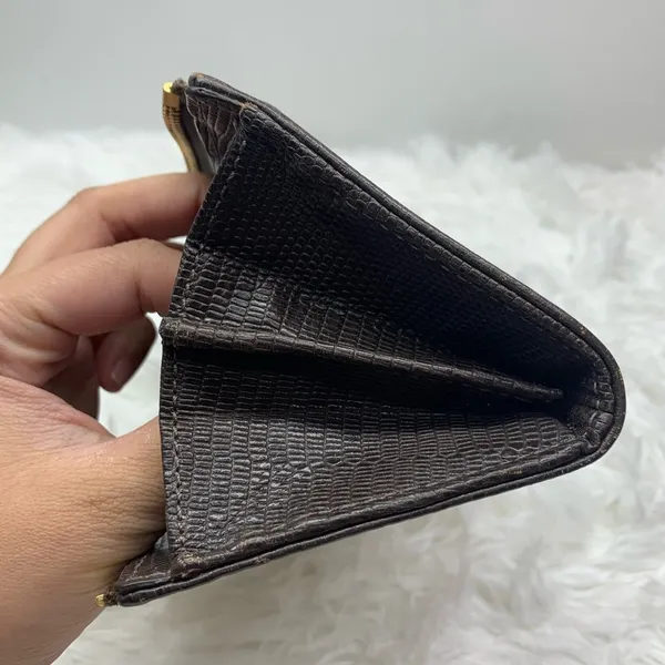 COACH Julia Khaki Brown Op Art Slim Zip Wallet - Image 9
