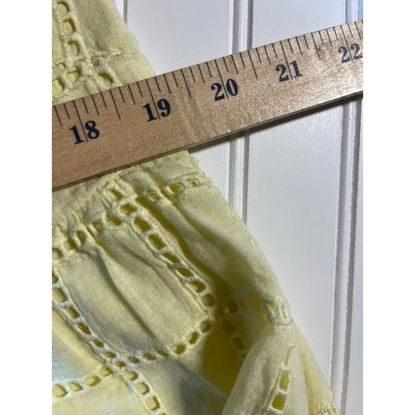 Petal & Pup Aliyah Cotton Eyelet Maxi Dress Butter Yellow Grid Plaid XL - Image 8