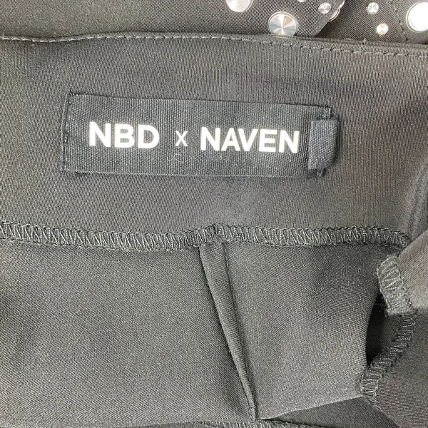 NBD X NAVEN Black Silver Rivet Trim Short Skort Skirt XS - Image 5